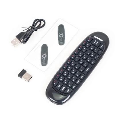Sadrzaj pakovanja Air Mouse daljinskog tastatura USB kabl za punjenje risiver za pametnu televiziju