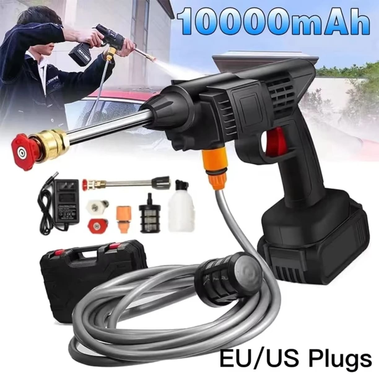 Aku perač pod pritiskom 10000mAh za pranje automobila i dvorišta