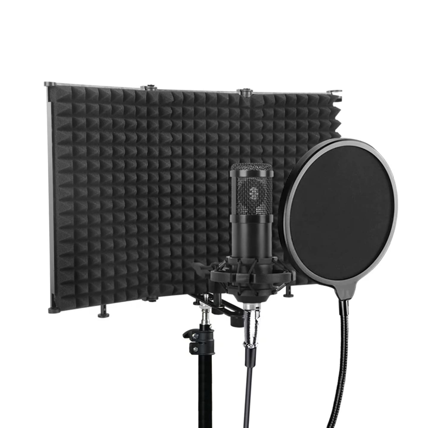 Akusticni izolacioni filter montiran na stalak za mikrofon bez dodatne opreme