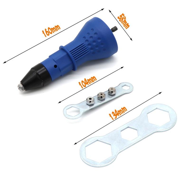 Alat za nitne sa prikazom dimenzija i dodataka
