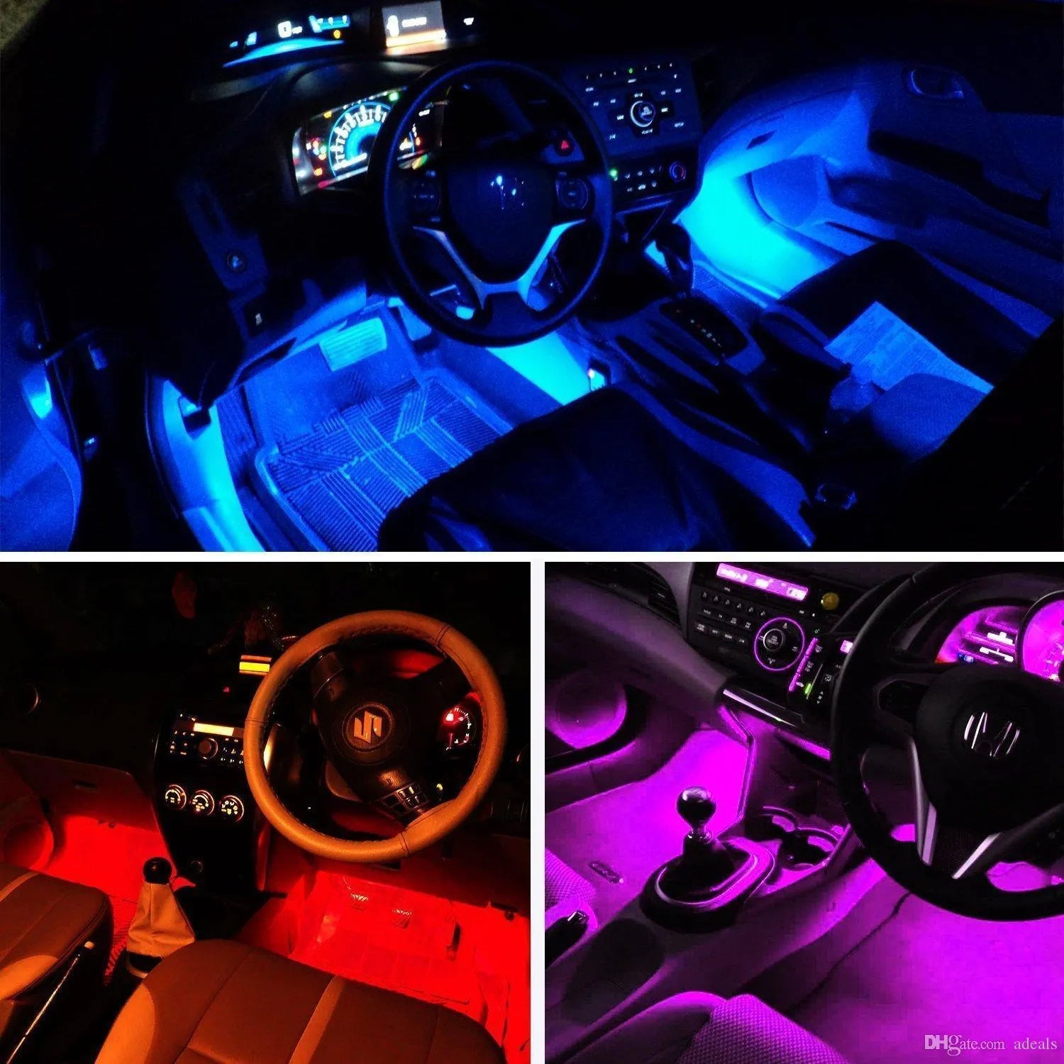 ambijentalno led osvetljenje u automobilu razlicite boje