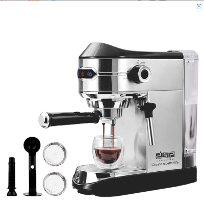 Aparat za espresso kafu sa portafilterom i dodatnom opremom. Kvalitetna kafe masina za domacinstvo.