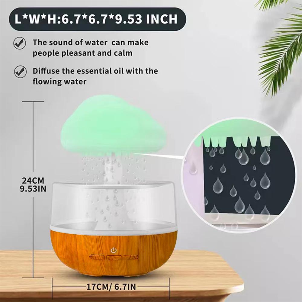 Aroma difuzer sa efektom kiše i prikazanim dimenzijama