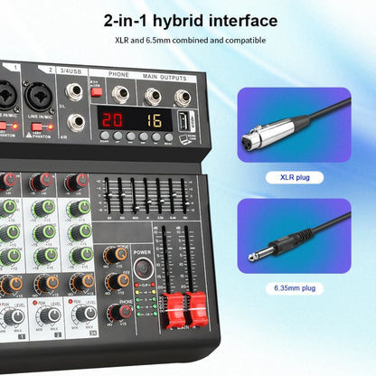 Audio mikser sa kombinovanim XLR i 6,35 mm ulazima
