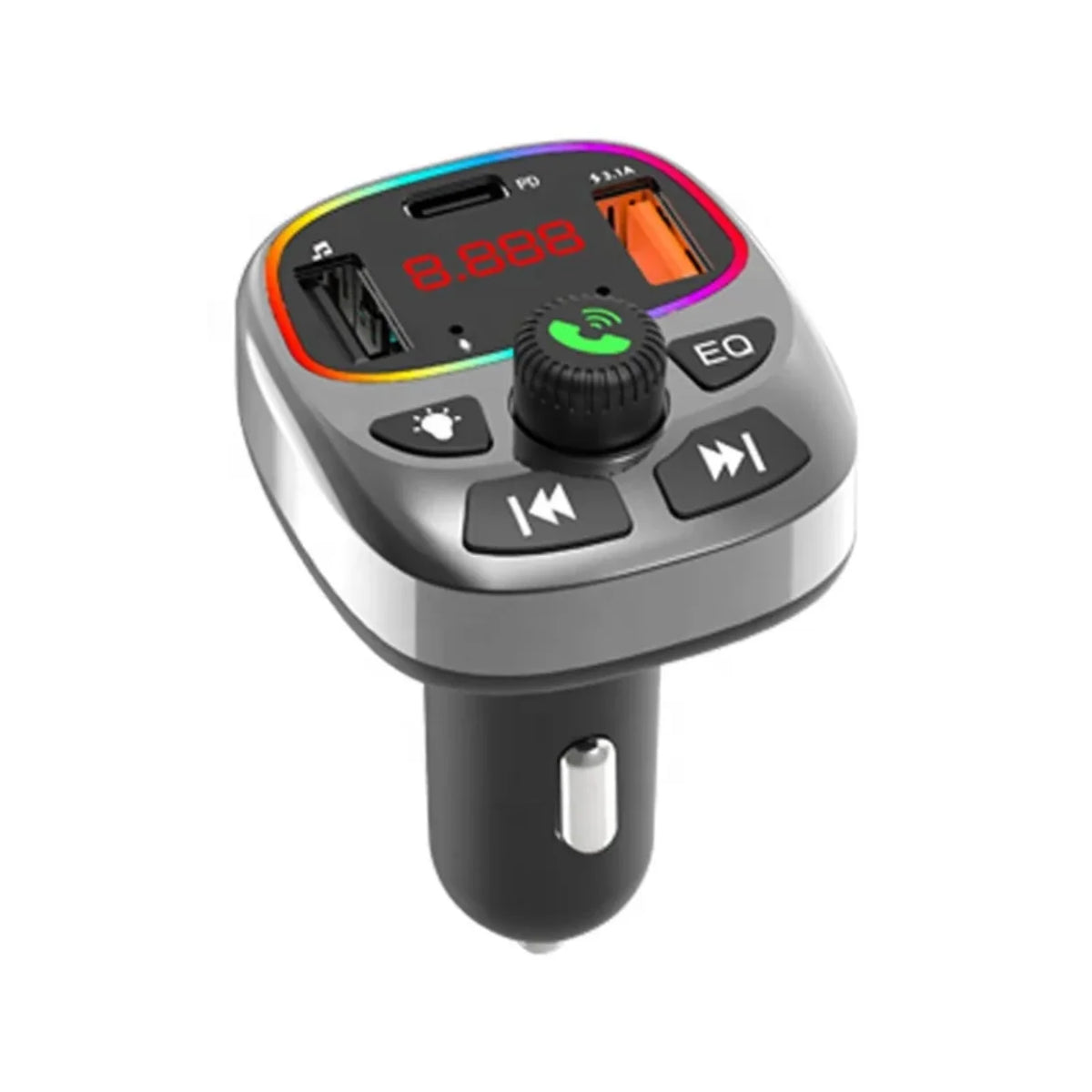 Auto FM transmiter T7 sa USB i Type C punjacima