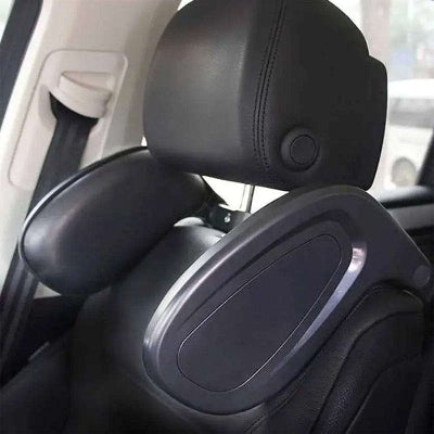 Crni auto jastuk za glavu i vrat, podrska za spavanje u automobilu, montiran na sediste. Idealan za duza putovanja.