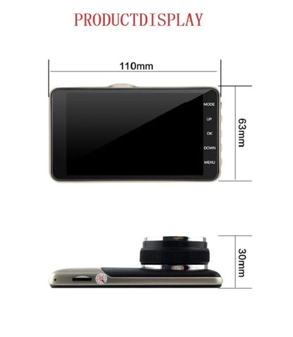 Dimenzije auto kamere Full HD 110 x 63 x 30 mm