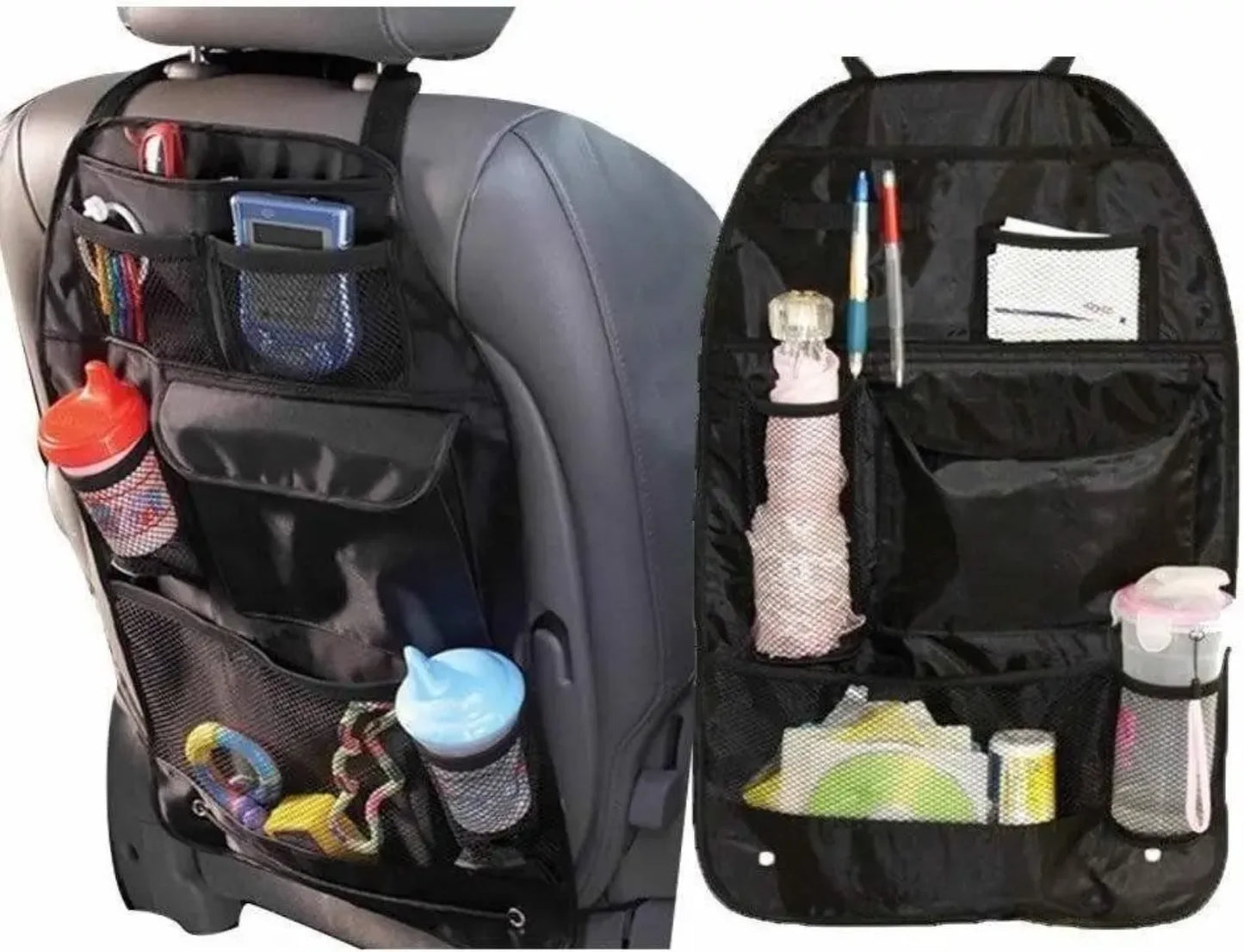Auto organizator za sediste sa vise dzepova za flasice i igracke