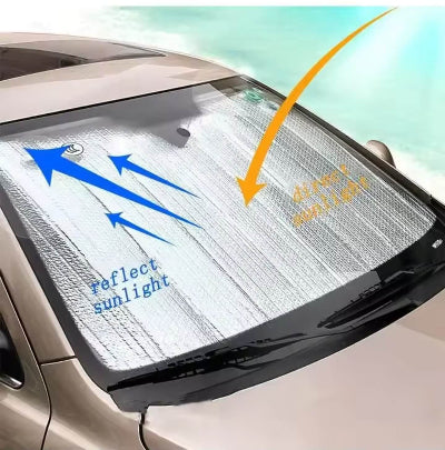 Reflektujuca zastita za vetrobransko staklo, smanjuje toplotu u automobilu. Efikasna izolacija od sunca.