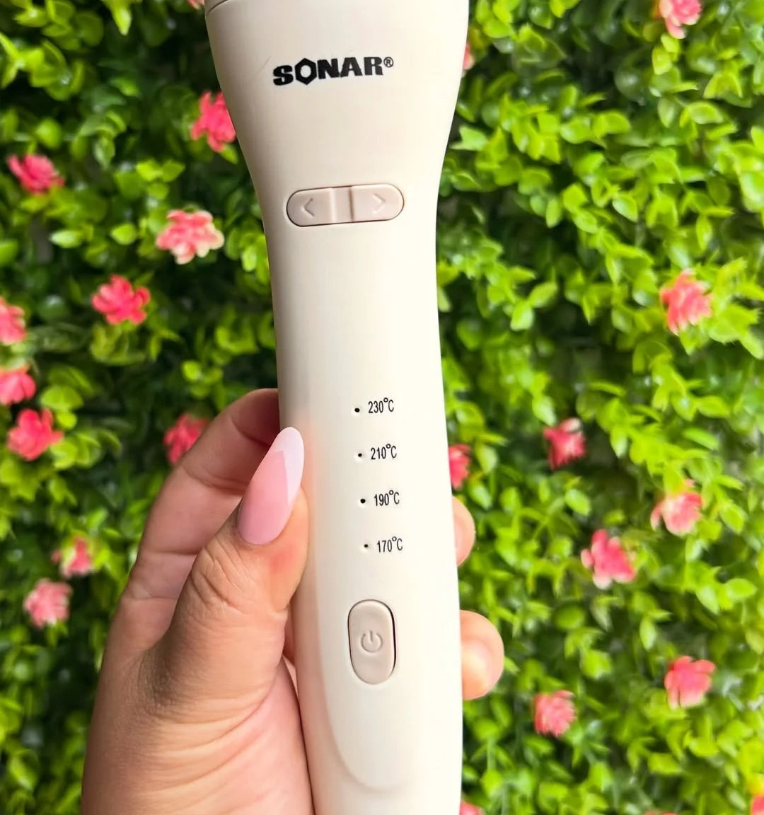 Detalj drske automatskog uvijaca za kosu sa oznakama temperatura