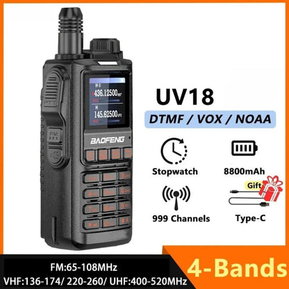Baofeng UV-18 VHF UHF radio stanica sa 8800mAh baterijom
