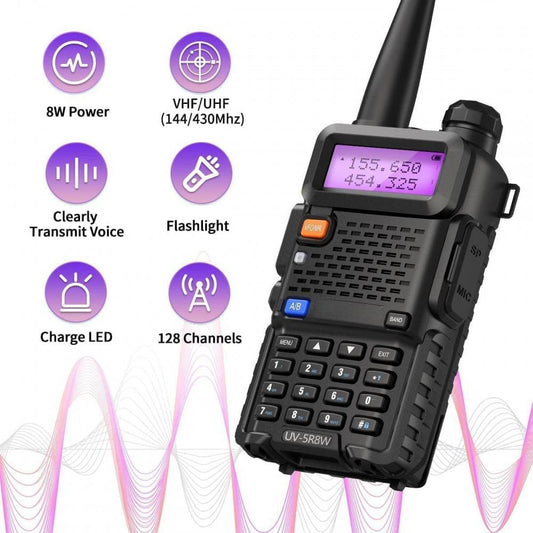 baofeng uv5r radio stanica 8w vhf uhf 128 kanala