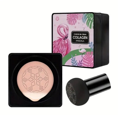 BB krema sa kolagenom i aplikatorom u obliku pecurke. Pruza savrsen ten i hidraciju kozi, idealno za svakodnevnu sminku.