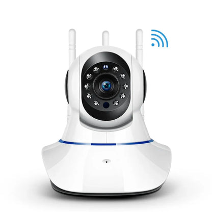Bela wifi nadzorna kamera sa tri antene sprijeda