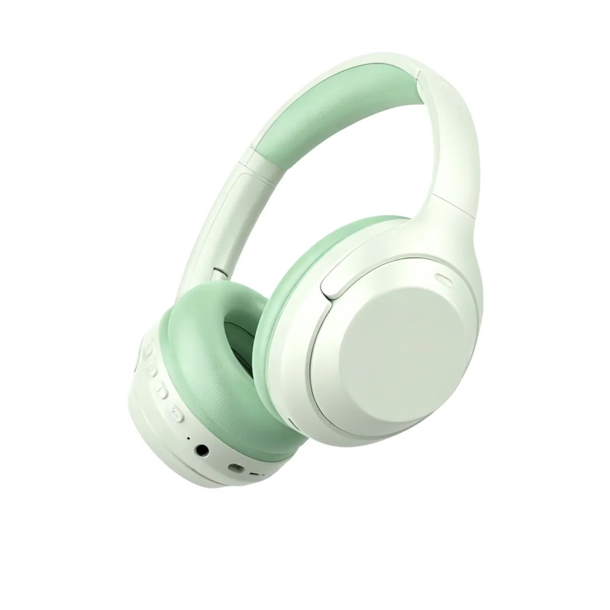 Belo zelene bezicne bluetooth slusalice preko usiju