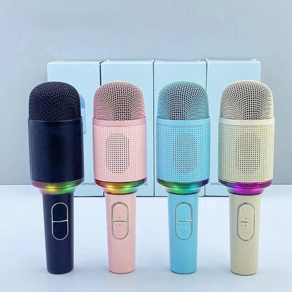 Cetiri bezicna karaoke mikrofona H9 sa RGB prstenom u razlicitim bojama
