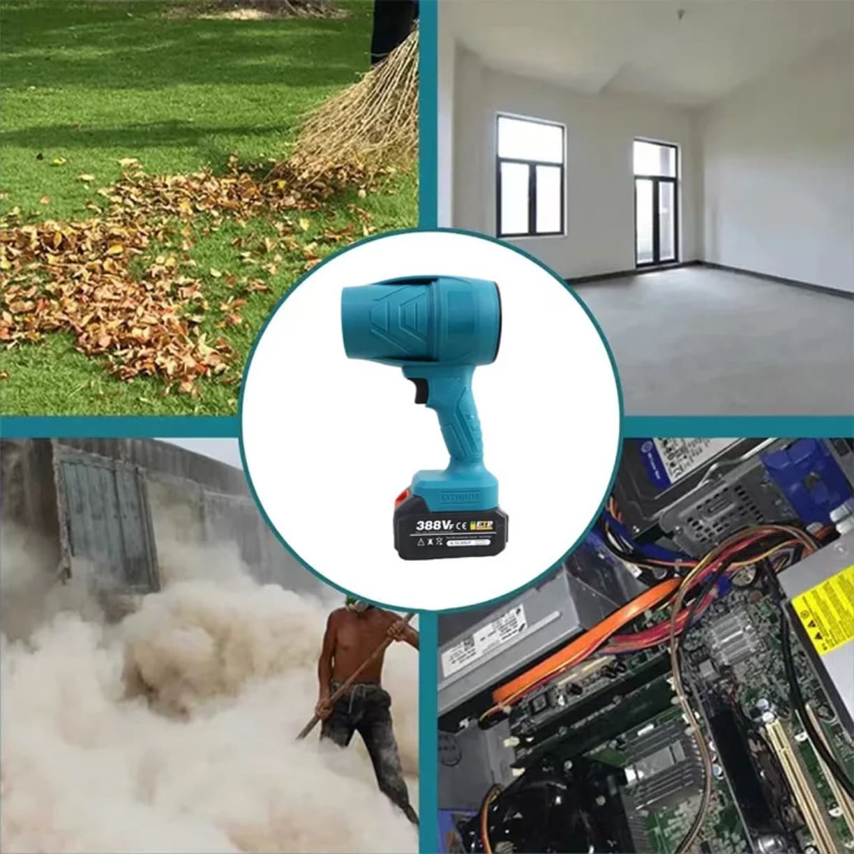 Bežični turbo duvač za lišće, prašinu, radionicu, dom i računare