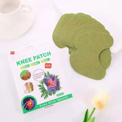Set ergonomskih biljnih flastera pored pakovanja Knee Patch i bele šolje
