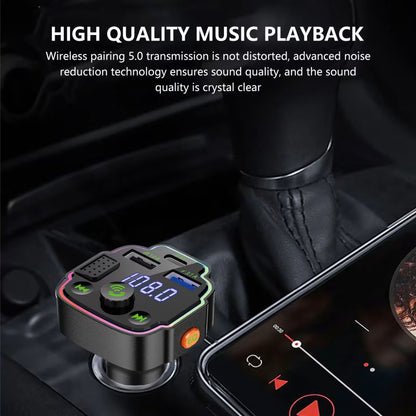 Puštanje muzike preko Bluetooth 5.0 FM transmitera sa potiskivanjem šuma na auto radiju