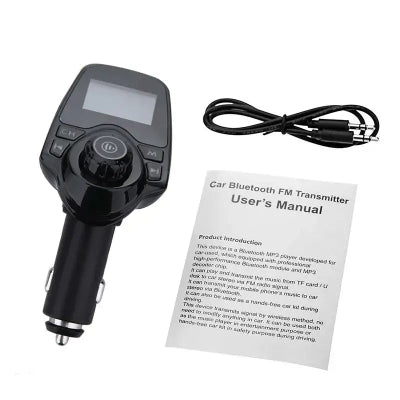 Bluetooth auto kit sa FM transmiterom i uputstvom za upotrebu. Sve sto vam treba za hands-free pozive i muziku u autu.