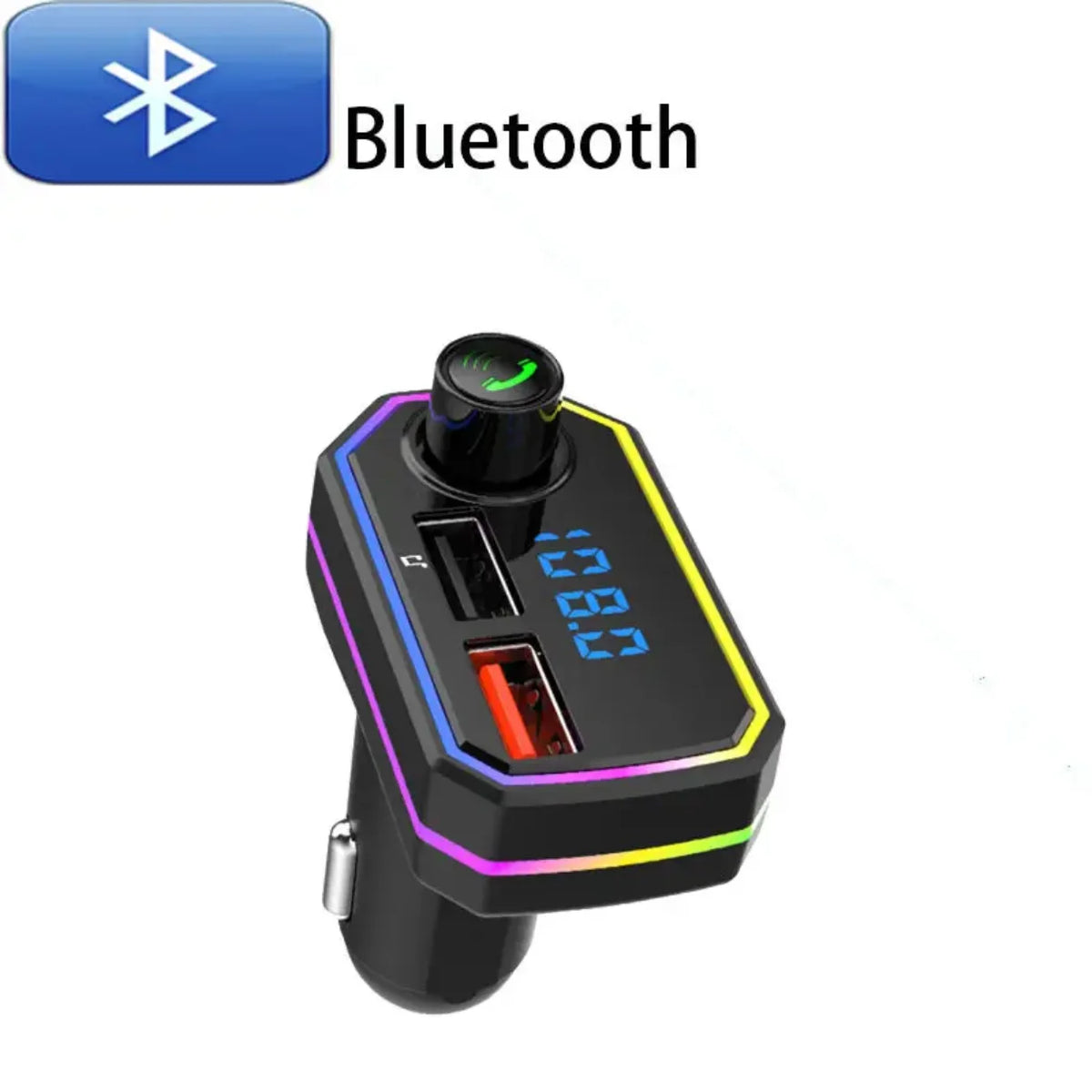 Bluetooth FM transmiter za auto sa oznakom bluetooth povezivanja