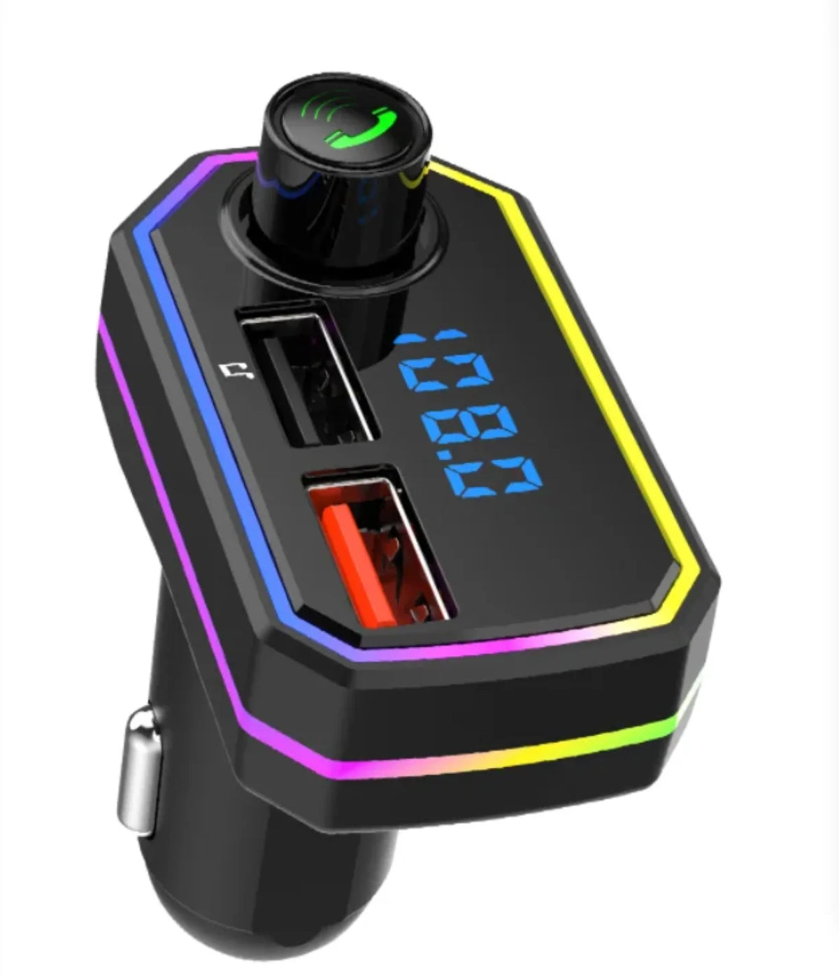 Bluetooth FM transmiter za auto sa dva USB porta i LED displejem