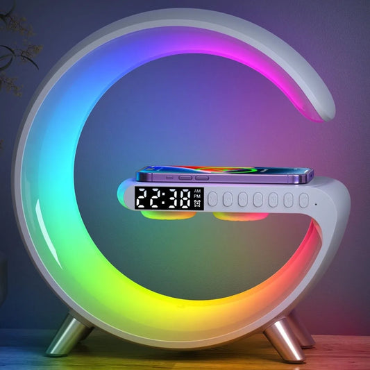 RGB bluetooth stona lampa G63 sa satom i bezicnim punjacem