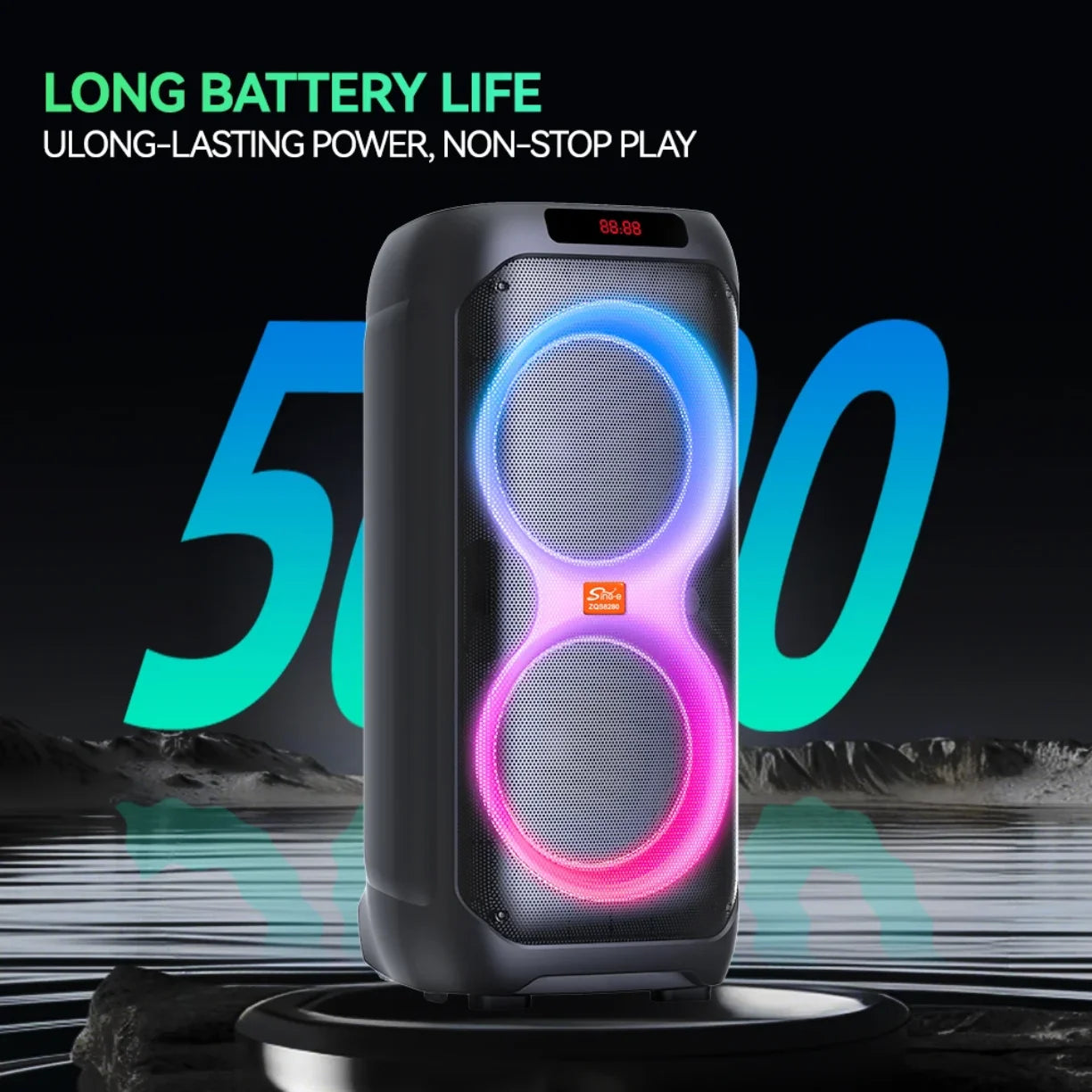 party bluetooth zvucnik sa naglasenom dugom baterijom 5000mah