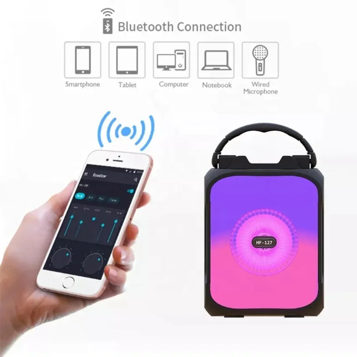 Bluetooth povezivanje telefona sa karaoke zvucnikom HF-127