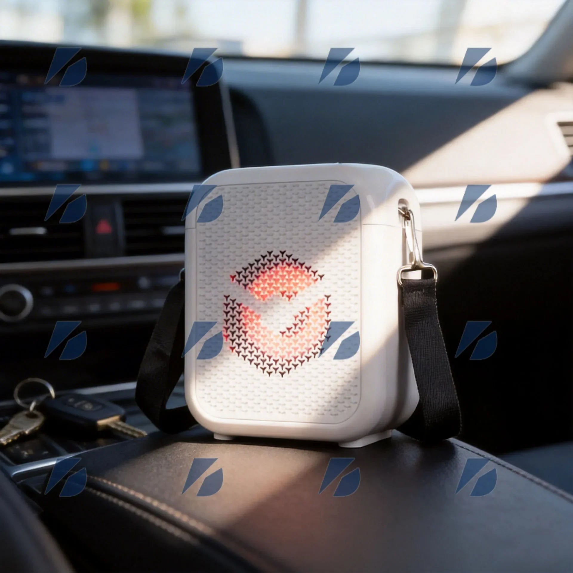 Prenosni bluetooth zvucnik KTS1889 sa RGB svetlom u automobilu