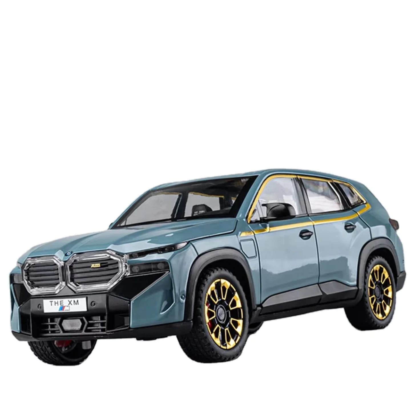 bmw xm metalni automobil model 1-24 vrhunska maketa sa svetlosnim efektima plava boja