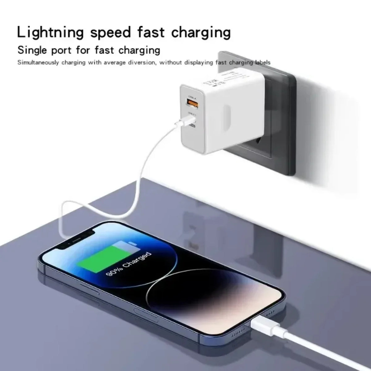 Punjenje pametnog telefona brzim zidnim punjacem 120W
