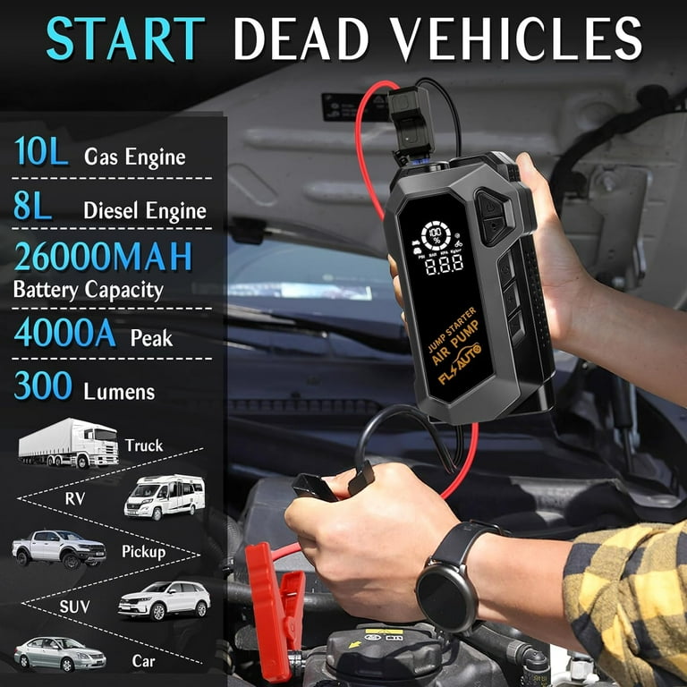 Kompresor i Starter za auto 12v 4 u 1 - Azijashop