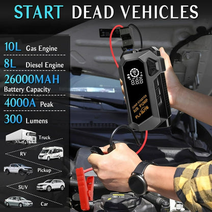 Kompresor i Starter za auto 12v 4 u 1 - Azijashop