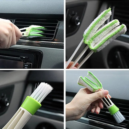 Dvostrana mini cetka za precizno ciscenje resetki ventilacije i nepristupacnih delova u unutrasnjosti automobila