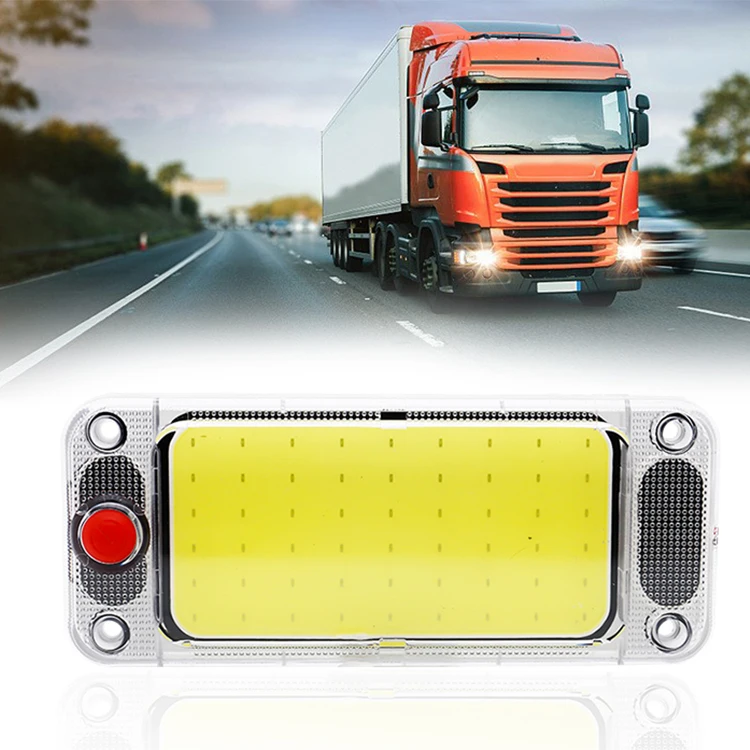 COB led lampa prikazana uz kamion na autoputu