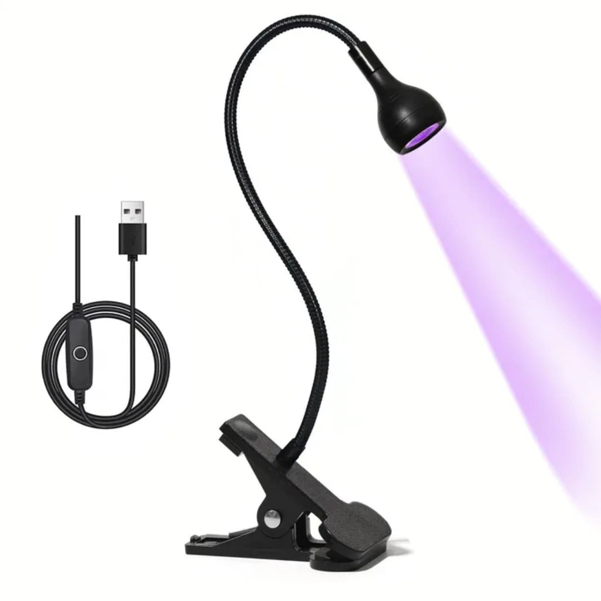 Crna mini UV LED lampa za sušenje gel laka sa USB kablom