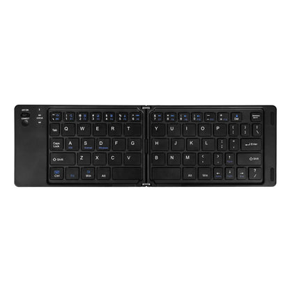 Crna sklopiva bezicna tastatura otvorena odozgo