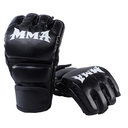 Crne MMA rukavice za trening sa otvorenim prstima