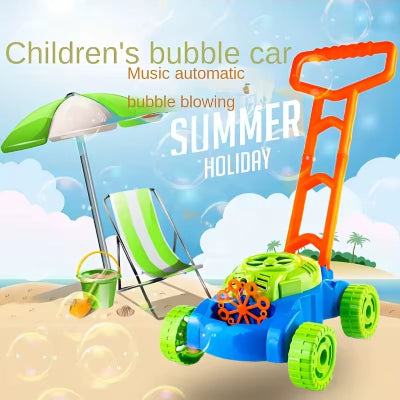 Decija igracka kosilica na balone sa muzikom, automatsko pustanje balona, idealno za letnju zabavu i igru napolju.