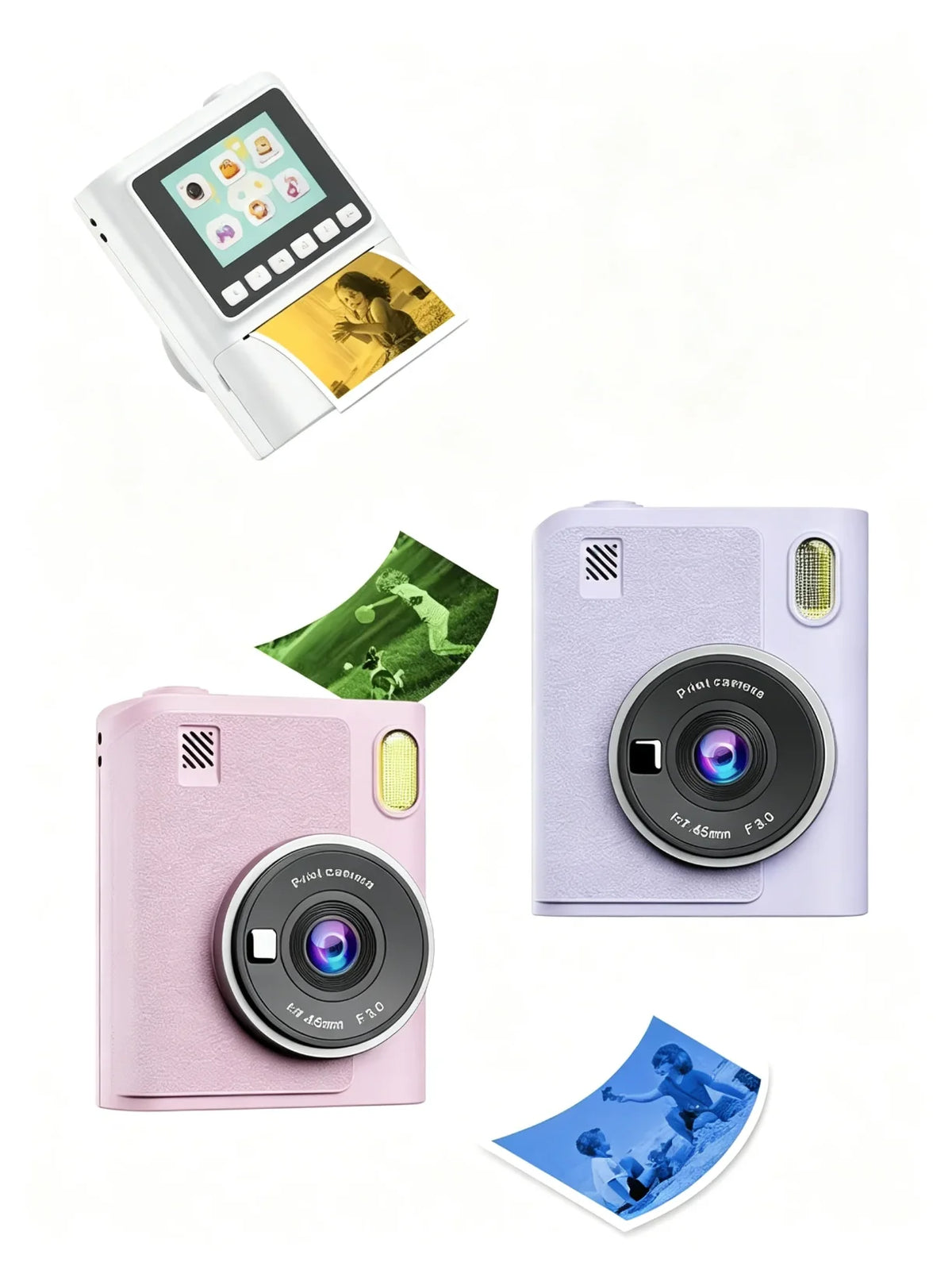 Decija instant kamera sa stampacem u pastelnim bojama