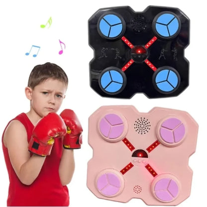 Decija zidna bokserska tabla sa muzikom u crnoj i roze boji