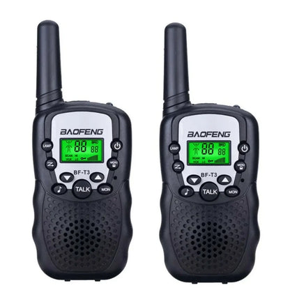 Dve crne decije voki toki radio stanice sa LCD ekranom