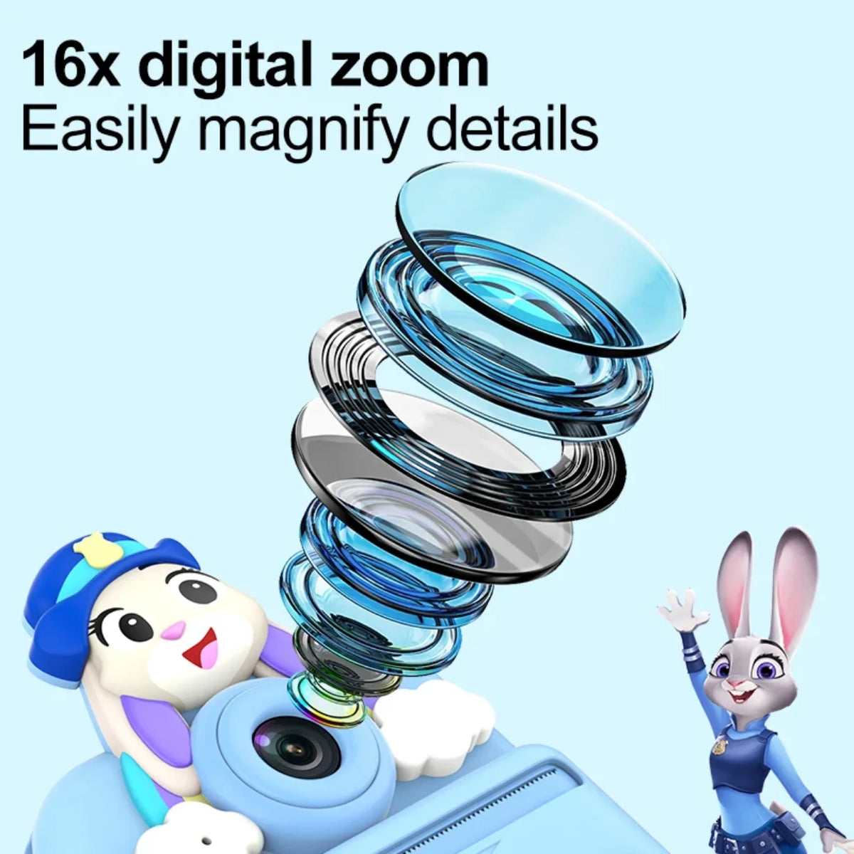 16x digitalni zum na decjoj foto kameri sa stampacem