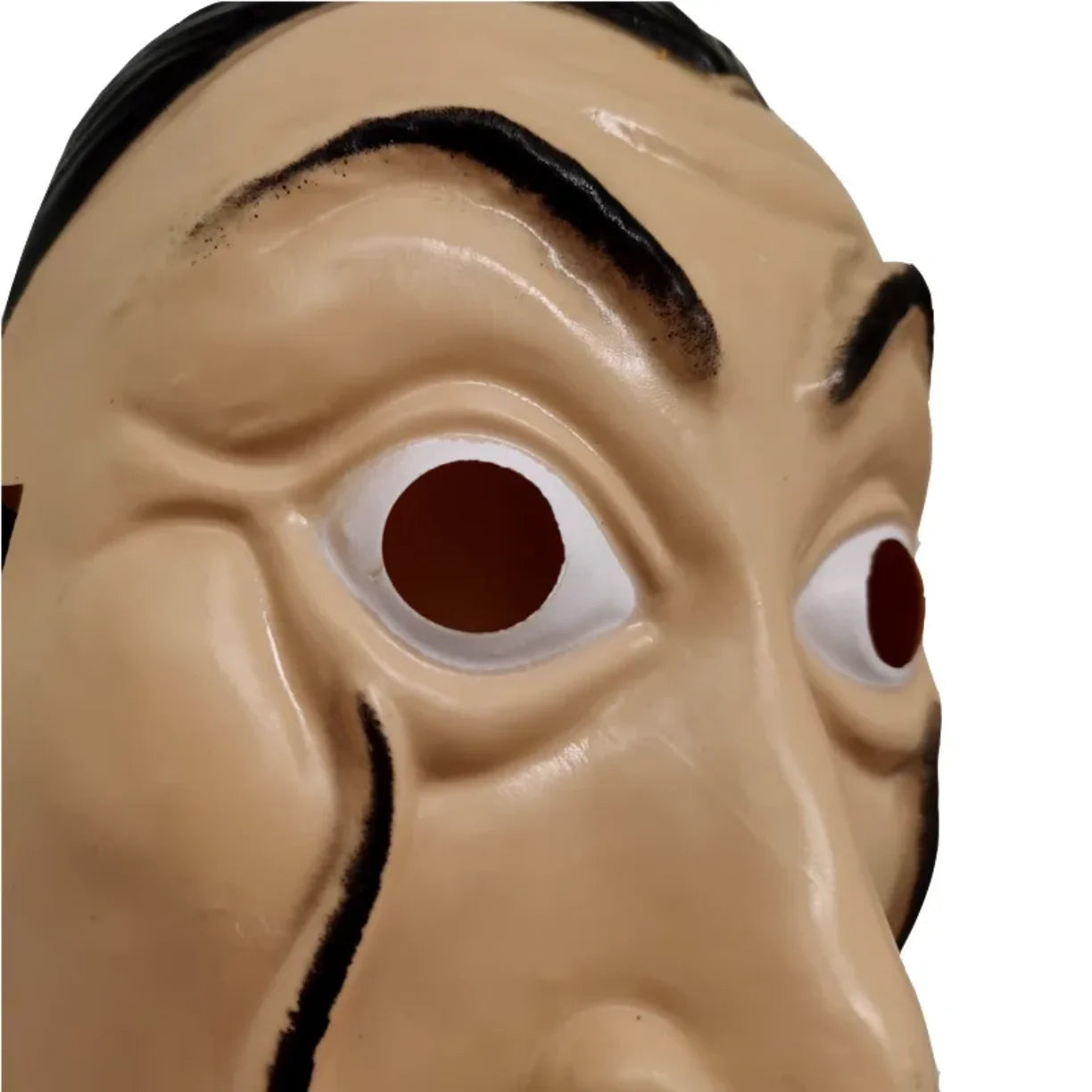 Krupni plan oka i obrve Dali maske za maskenbal