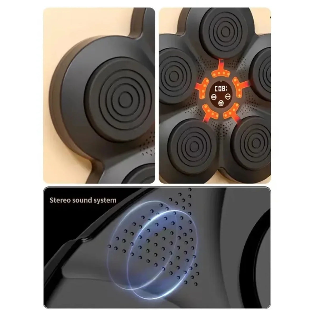 Detalji kruznih meta i zvucnika na boks muzickoj tabli