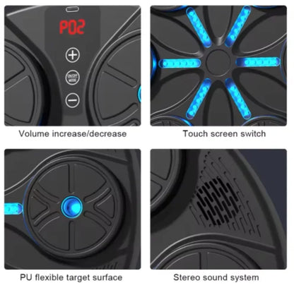 Detalji pametne bokserske table sa LED svetlima, PU metama i stereo zvucnikom
