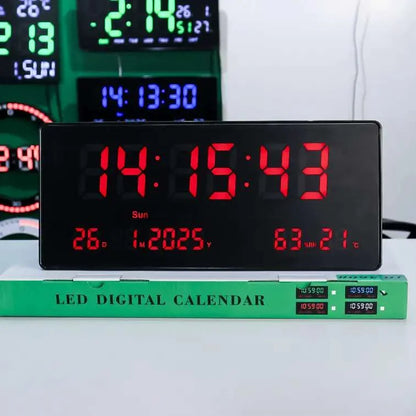 Digitalni LED sat sa kalendarom temperaturom i vlagom