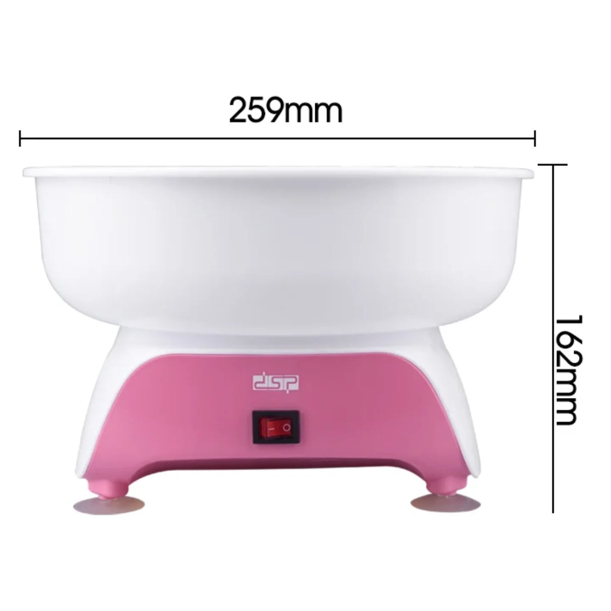 Dimenzije aparata za secerne vune 259 x 162 mm