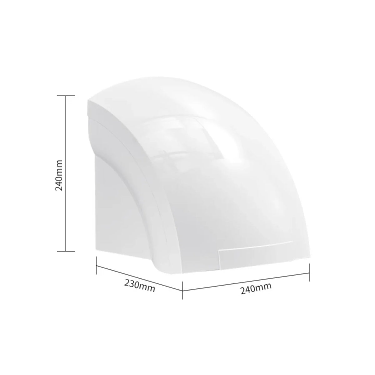 Dimenzije zidnog automatskog susaca za ruke 240 x 240 x 230 mm